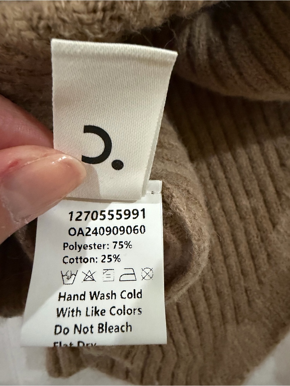 Commense ‘Split Cardigan’ Taupe Ribbed Gold-Button Cardigan - Picture 6 of 6